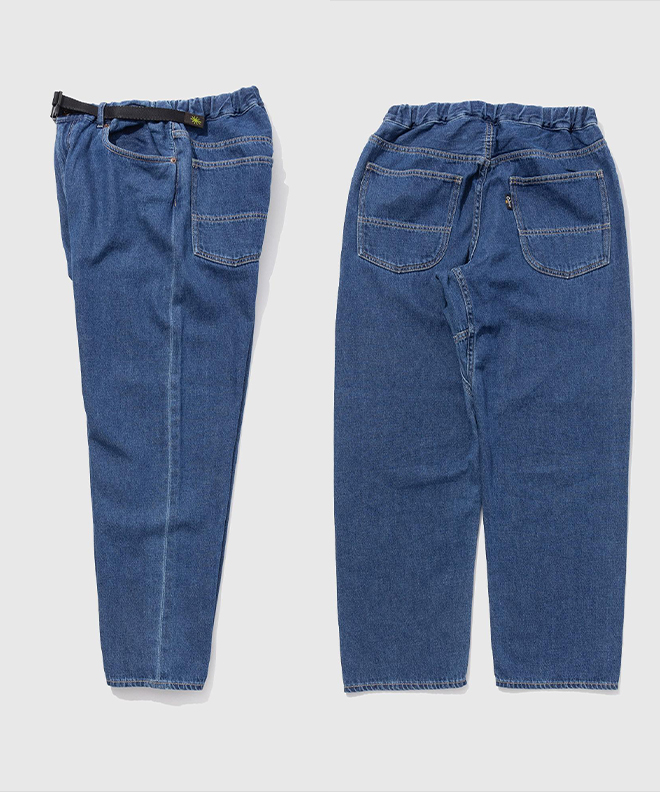 美品 GOHEMP ゴーヘンプ デニムパンツ サルエル 日本製 インディゴ 34 GOHEMP（ゴーヘンプ） デニム パンツ ユーズドウォッシュ EASY 5POCKET