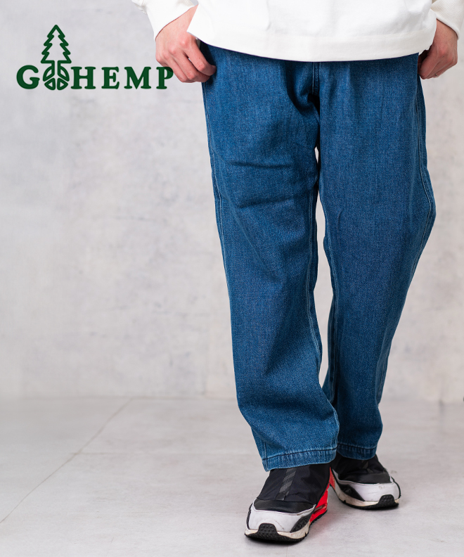 GOHEMP ゴーヘンプ　濃青 デニムサルエルパンツ　Mサイズ GOHEMP ゴーヘンプ 濃青 デニムサルエルパンツ Mサイズ - パンツ