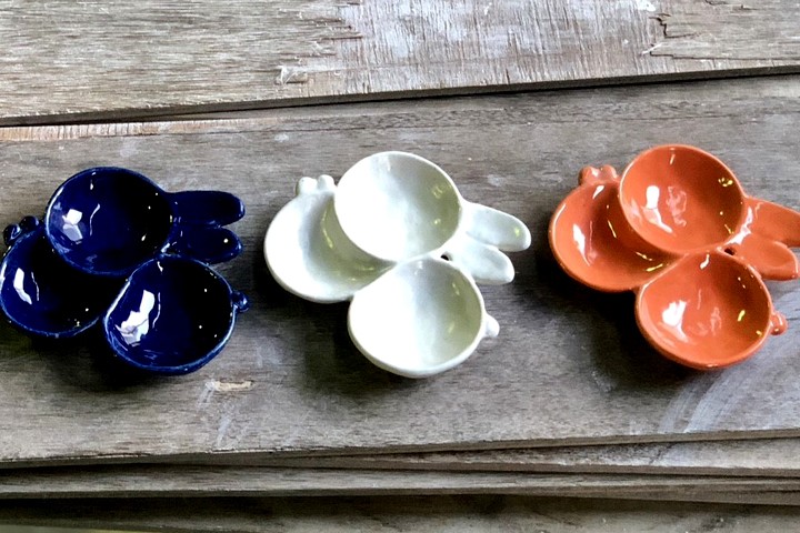 とみぃ　新品　陶器　陶芸作家　黒のプレート皿3枚 239 とみぃ 新品 陶器 陶芸作家 黒のプレート皿3枚 239