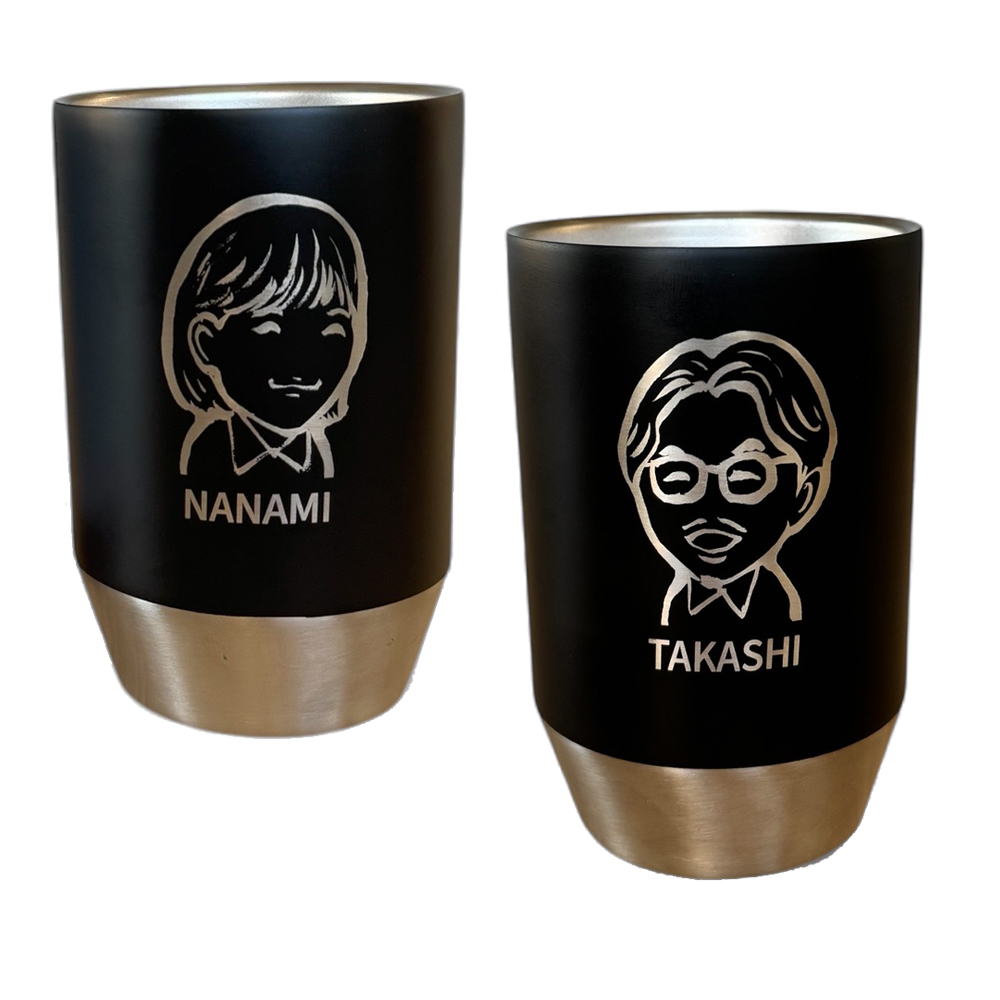 名入れ プレゼント タンブラー ギフト 手描き ゆるかわ 似顔絵