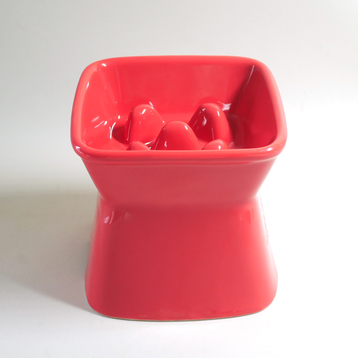 早食い防止 フードボウル 犬 猫 陶器 おしゃれ 日本製 食器 名入れ ペット 犬用 猫用 送料無料 高台傾斜カラーフードボウル  全10色