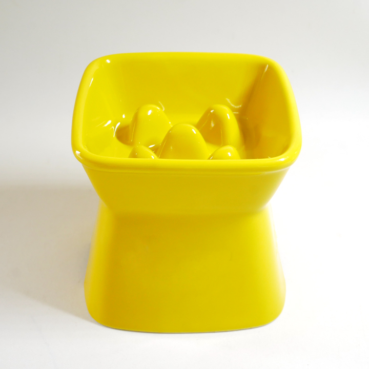 早食い防止 フードボウル 犬 猫 陶器 おしゃれ 日本製 食器 名入れ ペット 送料無料 ゴールド シリーズ 高台傾斜カラーフードボウル 全10色