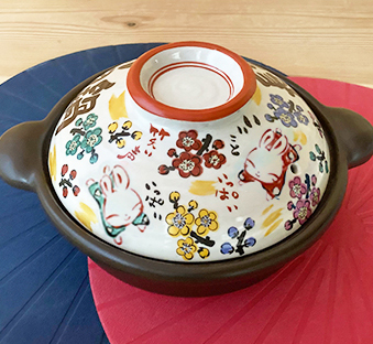 梅絵陶器蓋物4客 送料無料 名入れ プレゼント ギフト 結婚祝い オーダー 新築祝い