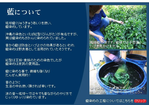琉球藍染めについて