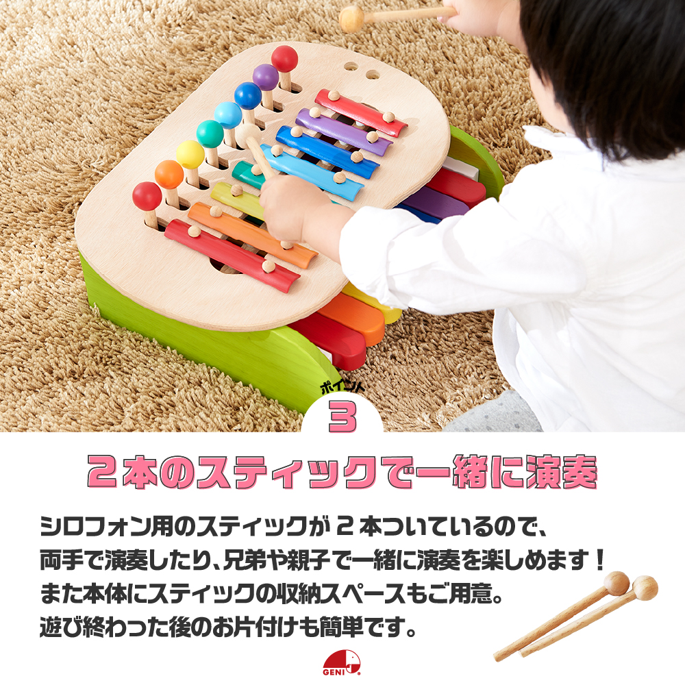 エド・インター（Ed・Inter） お片付袋付 楽器おもちゃ 1歳 知育玩具 2
