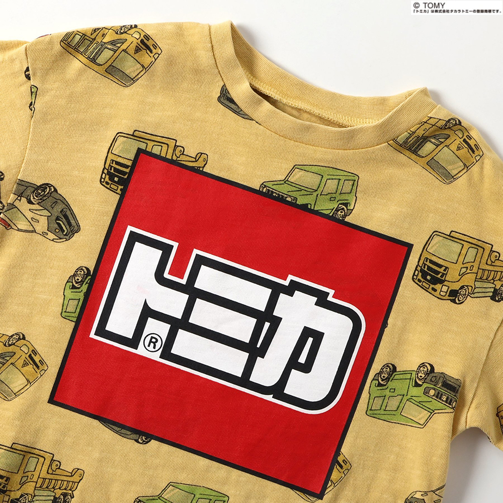 トミカ 長袖 Tシャツ ロンT 黄色 赤袖 # x9 - メルカリ