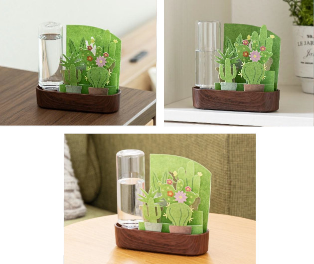 セキスイ ECO加湿器 うるおい サボテンモチーフ 積水樹脂 ペーパー加湿