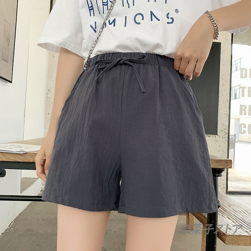 最大82%OFFクーポン-2枚目は半額です• ハーフパンツ 綿麻 ショートパンツ レディース カジュアル スウェットパ•ンツ スポーツ ボトムス  ルームウェア 送料無料 M ベージュ
