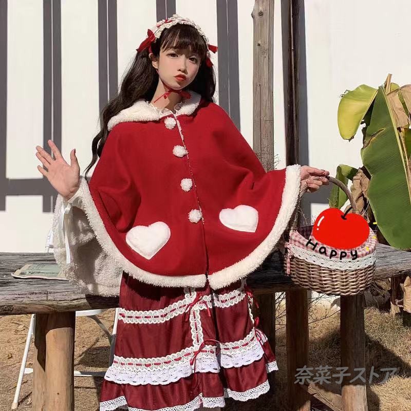 20471120 スカート　ケープ　マント　ポンチョ　蛍光　ピンク　時空　4次元 プチプラポンチョコート クリスマス カーディガン パーカー コート