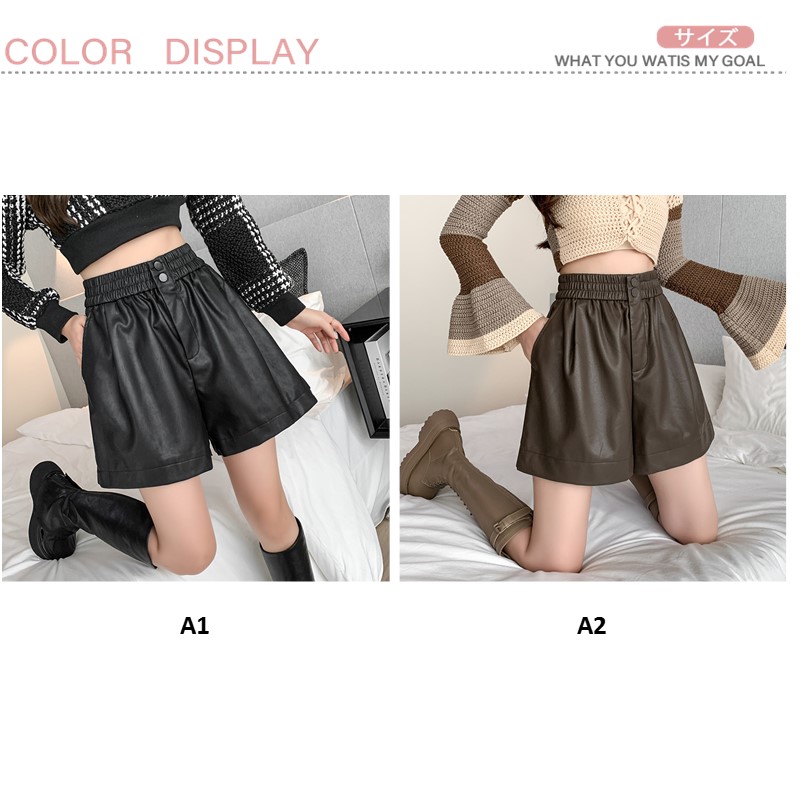プチプラレザーパンツ レディース ゆったりハーフパンツ ワイド プチプラレザーパンツ レディース ゆったりハーフパンツ ワイド