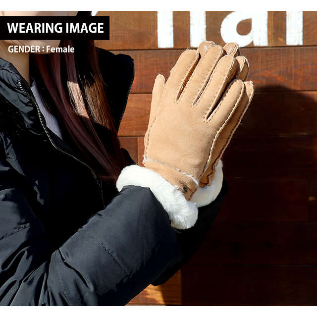 アグ 手袋 レディース ブランド UGG SHEEPSKIN SEAMED GLOVE Sサイズ