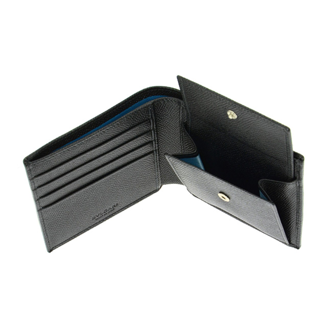 ブルガリ 二つ折り財布 コンパクト メンズ BVLGARI 30396GRAIN BLK