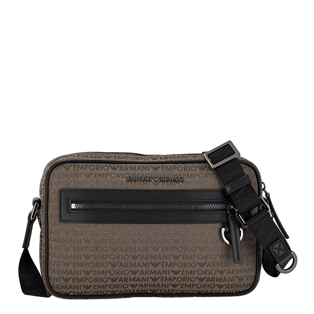 EMPORIO ARMANI ショルダーバッグ ベージュ 新品同様美品 Emporio Armani エンポリオ・アルマーニ ロゴ 斜め