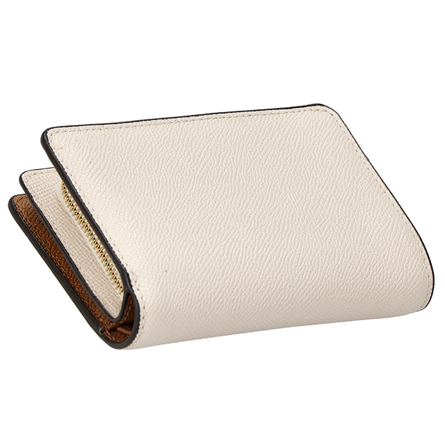 COACH コーチ 二つ折り財布 ブラウン/ホワイト COACH（コーチ） 二つ折り財布 レディース ブランド レザー 6390 IMCHK