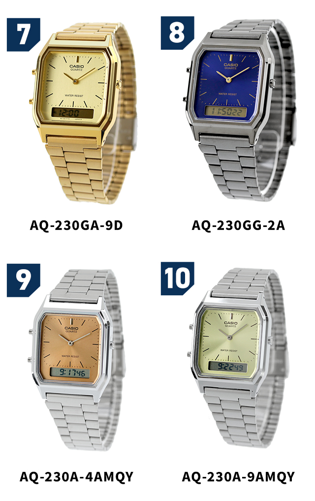 CASIO カシオ クォーツ 電池式 AQ-230 チープカシオ チプカシ CASIO カシオ クォーツ 電池式 AQ-230 チープカシオ チプカシ