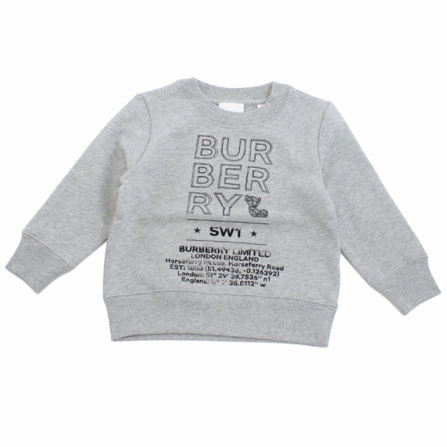 BURBERRY LONDON◇スウェット/90cm/コットン/ベージュ/トレーナー/リブ 