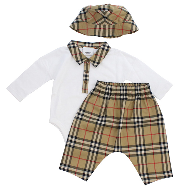 バーバリー　ロンパース BURBERRY BABY バーバリーベビー 長袖カバーオール[B98606