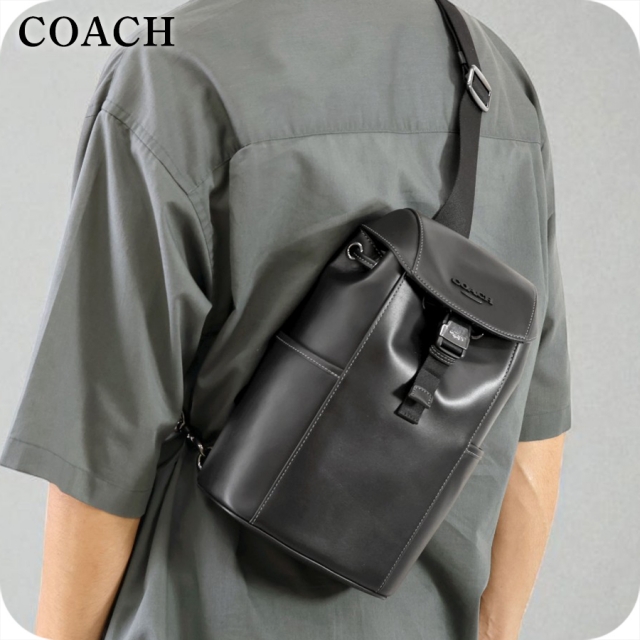 大容量 COACH コーチ ボストンバッグ 肩掛け ブラック B261 COACH（コーチ） ショルダーバッグ 斜めがけ メッセンジャーバッグ