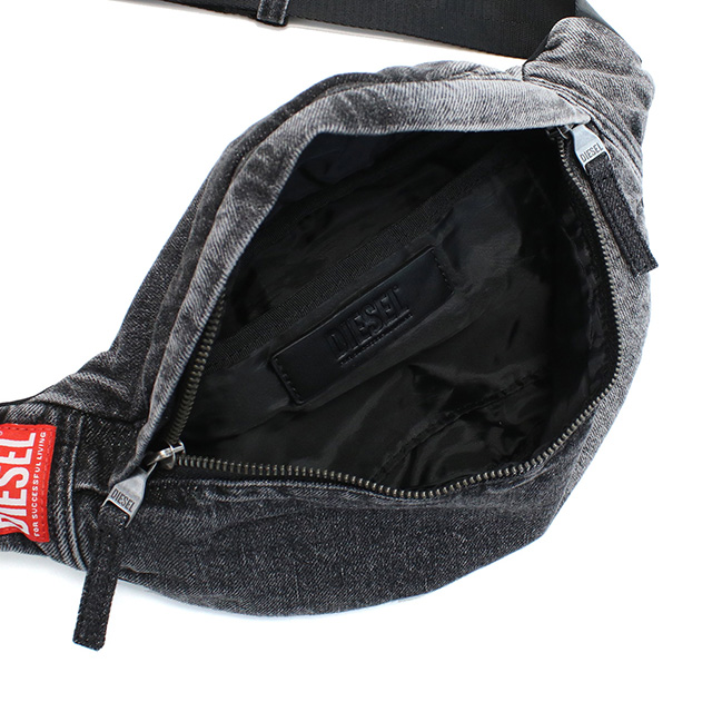 【新品】DIESEL メンズ　ボディバッグ　グレー×ブラック DIESEL（ディーゼル） ボディバッグ ユニセックス ブランド DIESEL