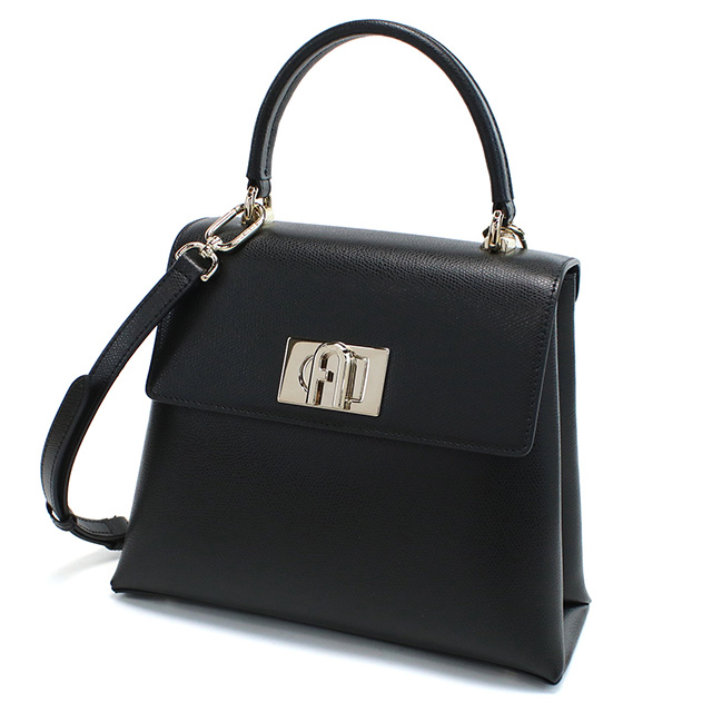 FURLA MADE IN ITALY レザー ハンドバッグ ブラック フルラ FURLA Furla ハンドバッグ CLASSIC レザー ミニトート