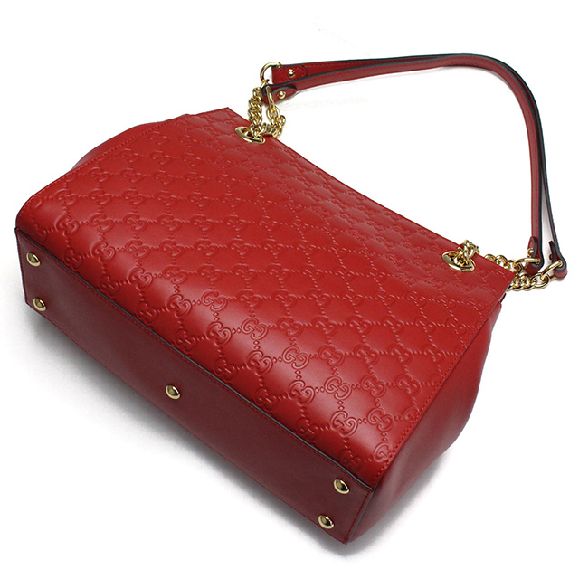 Gucci レッドレザー ハンドバッグ GUCCI グッチ トートバッグ レディース ブランド レザー 453773 レッド