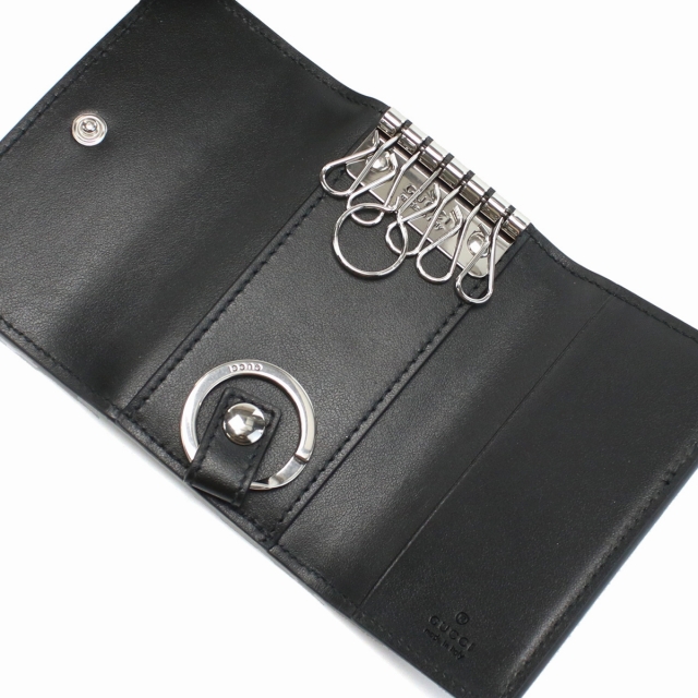 GUCCI（グッチ） ブランド キーケース メンズ 6連 GGエンボスレザー