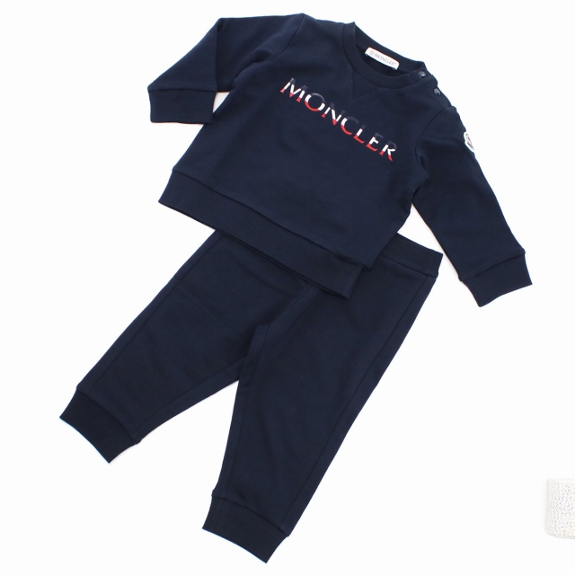 モンクレール ブランド ベビー服 赤ちゃん セットアップ ベビー 裏起毛 