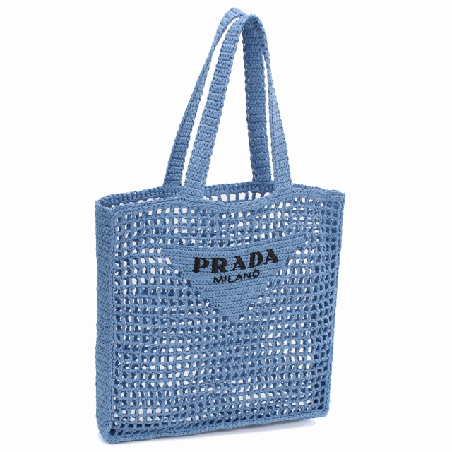 PRADA かごバッグ ボーダー ラフィア調 PRADA（プラダ） ブランド カゴバッグ メンズ RAFIA ラフィア イタリア