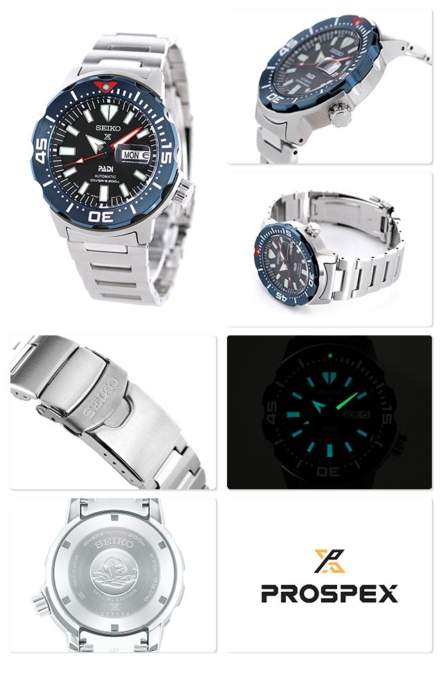 dショッピング |セイコー プロスペックス モンスター PADI ダイバーズ 自動巻き メンズ 腕時計 SBDY057 SEIKO PROSPEX  ダイバーズウォッチ ブラック | カテゴリ：の販売できる商品 | 腕時計のななぷれ (028SBDY057)|ドコモの通販サイト