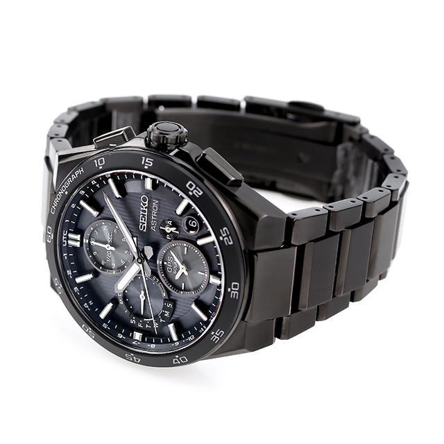 美品‼️完動品【SEIKO セイコー】アストロン ソーラー電波 チタン ブラック NEXTER セイコー アストロン 5X デュアルタイムクロノグラフ 電波