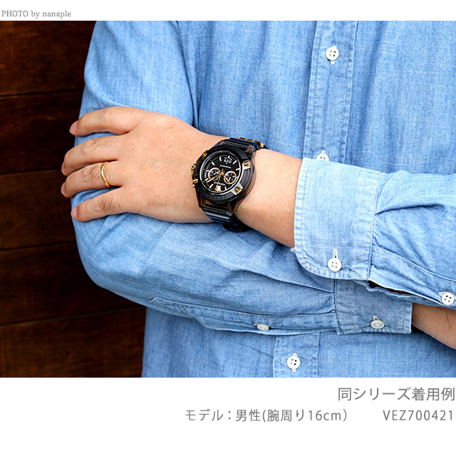 Versace アナログ時計 ブラック VERSACE ヴェルサーチ アイコン アクティブ クオーツ 腕時計