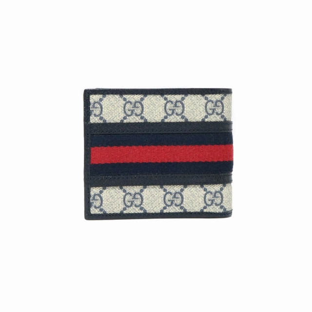 GUCCI（グッチ） 二つ折り財布 597609-96IWN-4076 ベージュ ブルー