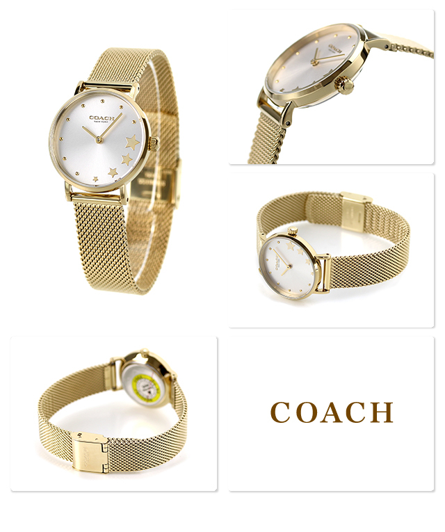 コーチ レディース腕時計 ゴールド14501779 COACH コーチ 時計 ペリー 28mm 星 クオーツ レディース 腕時計
