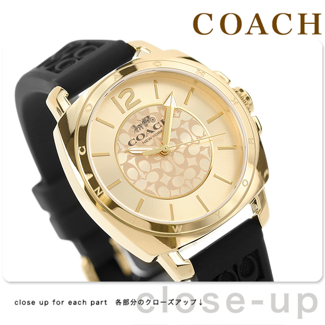 dショッピング |コーチ ボーイフレンド クオーツ 腕時計 レディース COACH 14503980 アナログ ゴールド ブラック 黒 |  カテゴリ：の販売できる商品 | 腕時計のななぷれ (02814503980)|ドコモの通販サイト