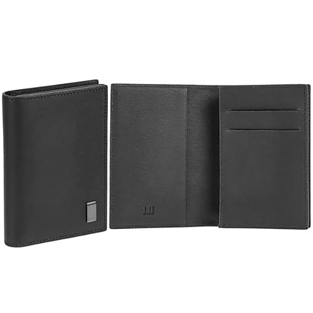 Dunhill(ダンヒル) 未使用✨お得 ブラウンレザー名刺入れ メタルロゴ付き 名入れ無料】 ダンヒル dunhill カードケース 名刺入れ メンズ 1893