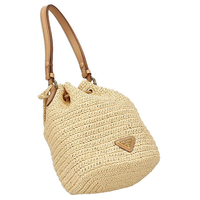 PRADA バケットバッグ ナチュラルベージュ レディース 1BE068 PRADA プラダ ハンドバッグ レディース ブランド 1BE068