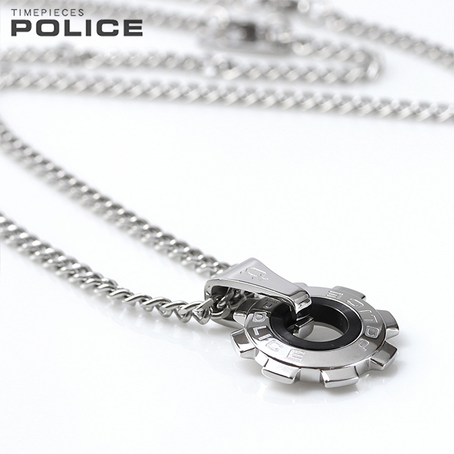 POLICE（ポリス） ネックレス チェーン メンズ ギア ステンレス