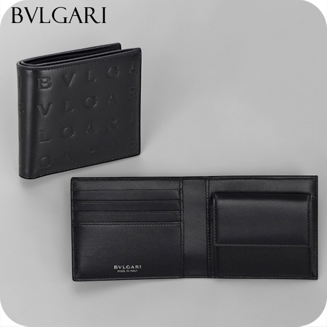 BVLGARI BLACK 黒 二つ折り財布 高品質 BVLGARI（ブルガリ） 二つ折り財布 二折財布 レディース ブランド