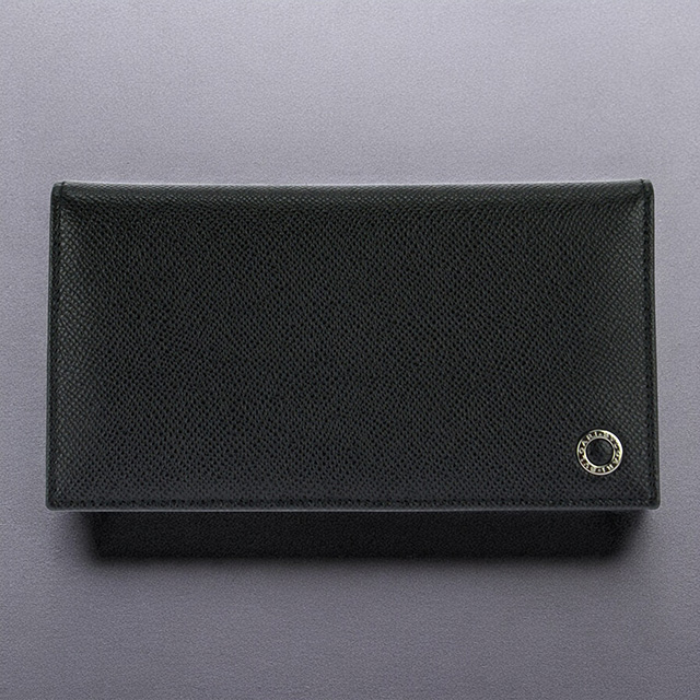 BVLGARI ブラックレザー 長財布 30398 BVLGARI ブルガリ 長財布 財布 メンズ ブルガリ・ブルガリ マン