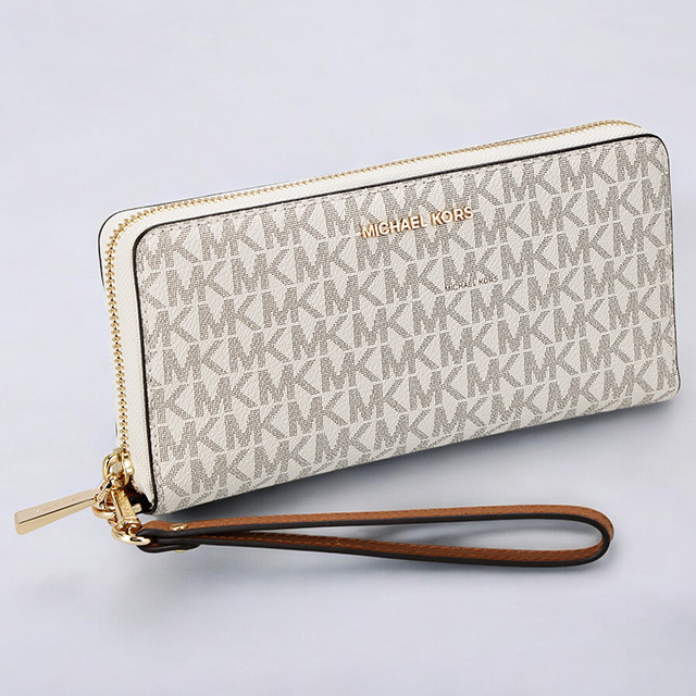 新品] マイケルコース MICHAEL KORS 長財布 バニラ×エイコーン 小物