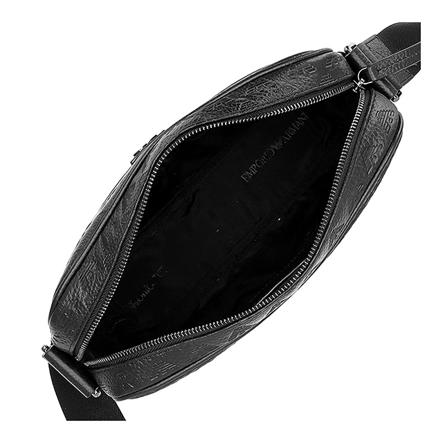 EMPORIO ARMANI ブラックショルダーバッグ エンポリオ・アルマーニ ショルダーバッグ メンズ ブランド EMPORIO