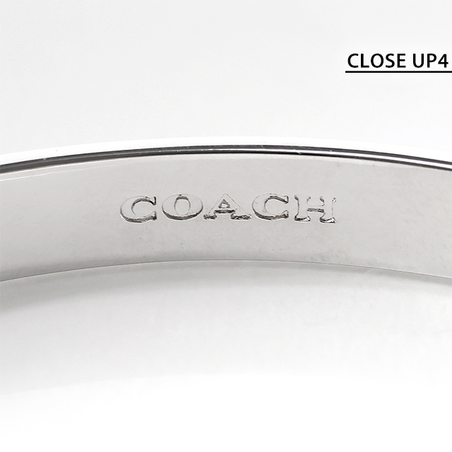 【美品】 COACH シルバーバングル COACH コーチ アウトレット バングル レディース シルバー