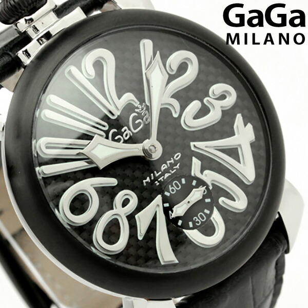 3/25はさらに+10倍 ガガミラノ 腕時計 ブランド 手巻き 48MM 5013.1 レザー マヌアーレ メンズ
