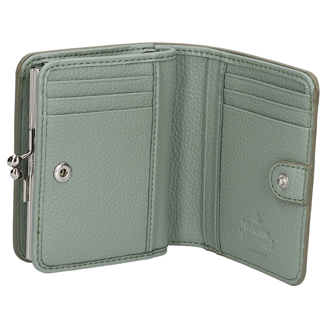 未使用品] ヴィヴィアンウエストウッド オーブ 牛革 二つ折り財布