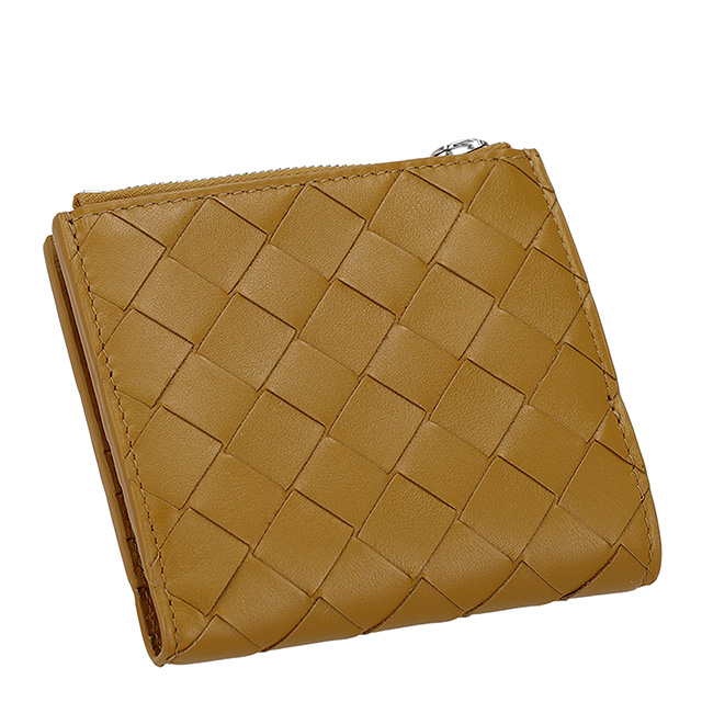 【BOTTEGA VENETA】ボッテガヴェネタ★wallet★財布★ ブラウン マダーブラウン/ローズウッドカセット スモール 二つ折り