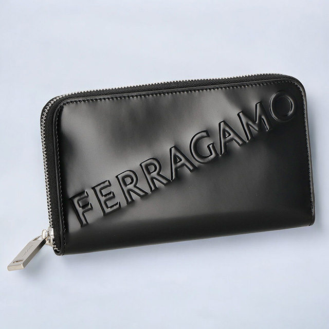 【新品】フェラガモ Ferragamo 財布 メンズ 661212CALF NER 764 219 FERRAGAMO（フェラガモ） 長財布 メンズ Ferragamo 661212CALF NER 764