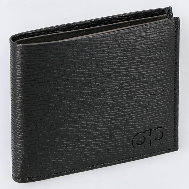 フェラガモ 二つ折り財布 メンズ ブランド Ferragamo 66A063PEBBLE NE DR 733 308 ブラック 66a063pebble-ne_dr.jpg