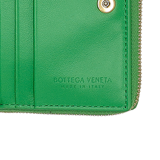 BOTTEGA VENETA グリーン 二つ折り財布 BOTTEGA VENETA（ボッテガ・ヴェネタ） 二つ折り財布 二折財布