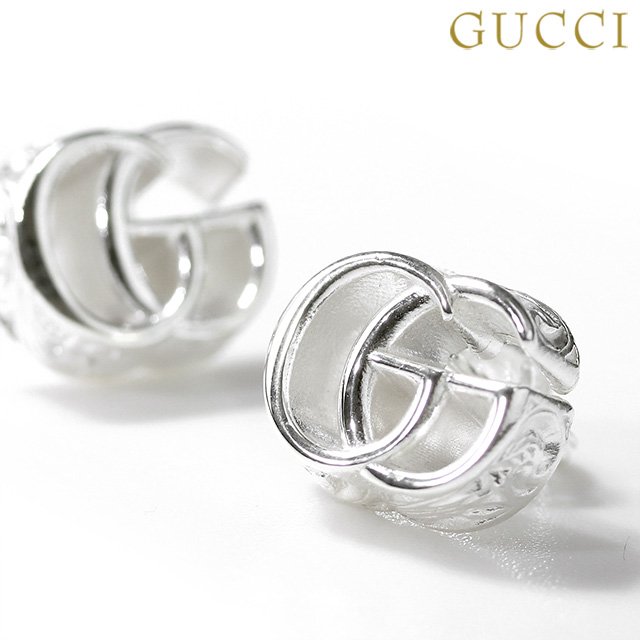 グッチ ブランド ピアス メンズ レディース GUCCI ダブルＧ sterling silver スタッド 770758 J8400 8106  シルバー アクセサリー おしゃれ プレゼント ギフト