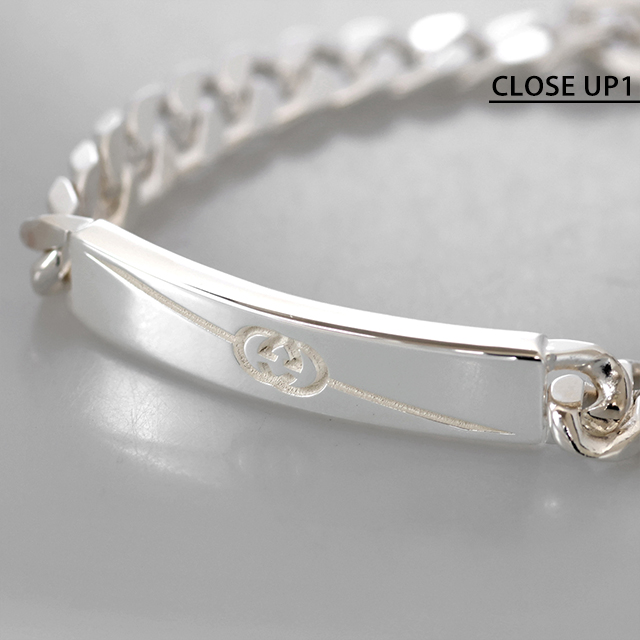 未使用級 GUCCI グッチ インターロッキング 喜平 ブレスレット 925 GUCCI（グッチ） ブレスレット メンズ ダイアゴナル インター